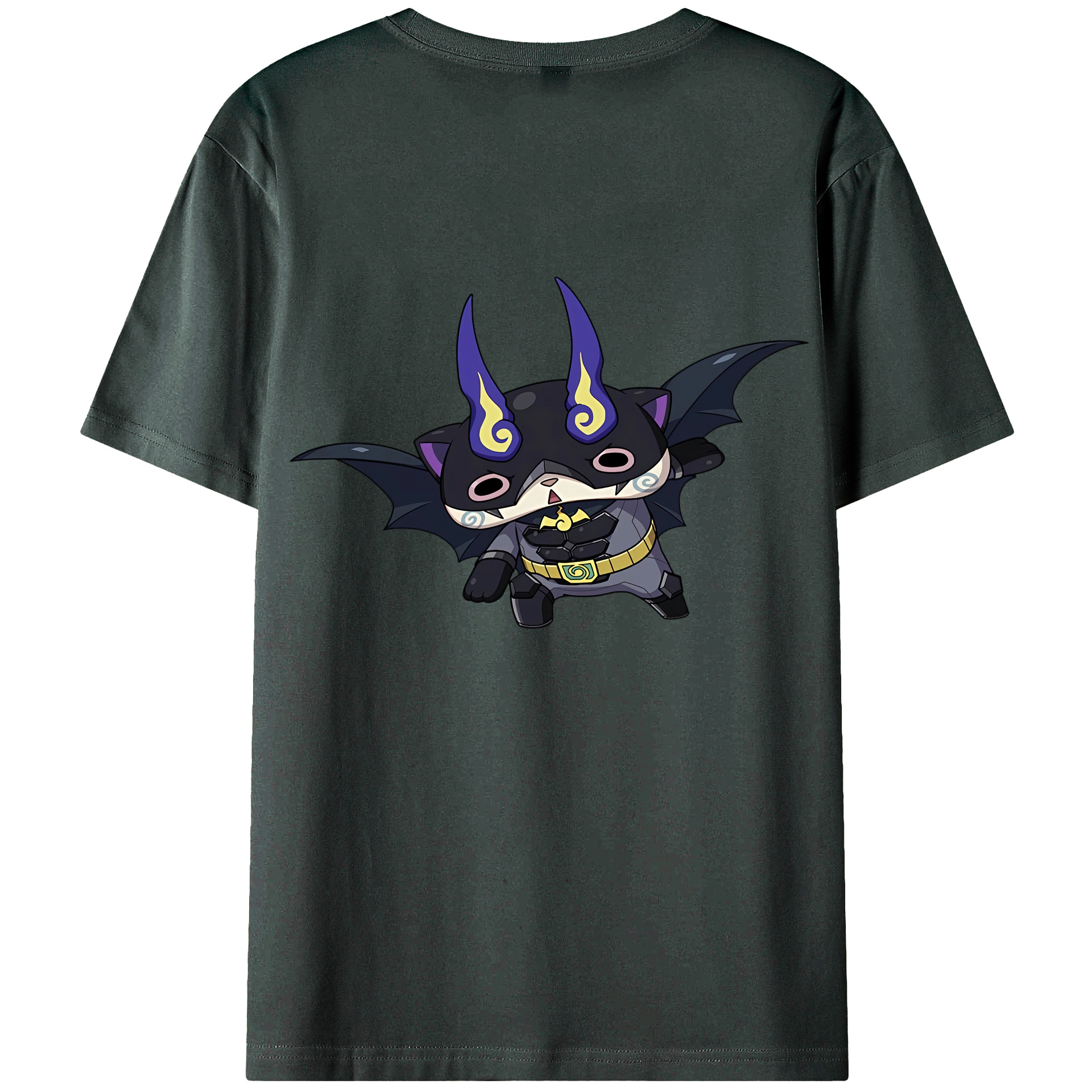 （画像用） 妖怪ウォッチ Yo-kai Watch 綿100％ メンズ半袖Tシャツ（バックプリント） 通気性